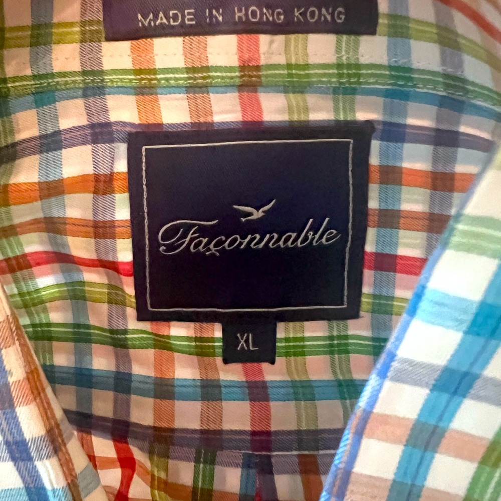 Faconnable plaid dress shirt